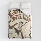 Burning Daylight - Black, Cream, Rust Duvet Cover Gallery Image 6