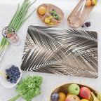 Golden Brown Palm Leaves Dream - Cali Summer Vibes #1 #tropical #decor #art #society6 Cutting Board Gallery Image 2