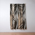 Golden Brown Palm Leaves Dream - Cali Summer Vibes #1 #tropical #decor #art #society6 Window Curtain Gallery Image 3