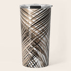 Golden Brown Palm Leaves Dream - Cali Summer Vibes #1 #tropical #decor #art #society6 Travel Mug Gallery Image 1