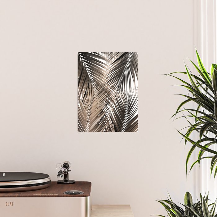 Golden Brown Palm Leaves Dream - Cali Summer Vibes #1 #tropical #decor #art #society6 Poster Gallery Image 2