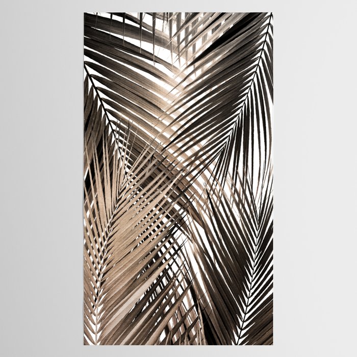 Golden Brown Palm Leaves Dream - Cali Summer Vibes #1 #tropical #decor #art #society6 Tablecloth Gallery Image 2