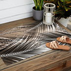 Golden Brown Palm Leaves Dream - Cali Summer Vibes #1 #tropical #decor #art #society6 Outdoor Rug Gallery Image 2