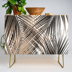 Golden Brown Palm Leaves Dream - Cali Summer Vibes #1 #tropical #decor #art #society6 Credenza Gallery Image 1