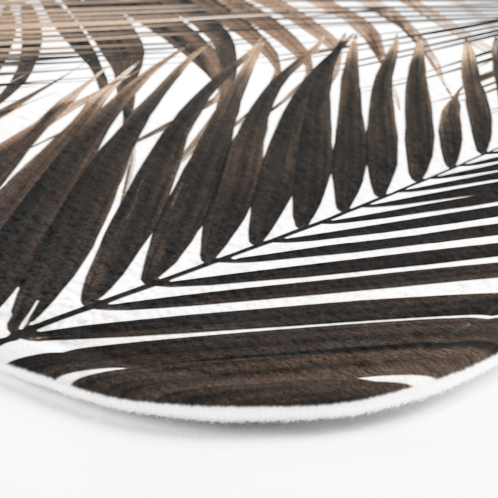 Golden Brown Palm Leaves Dream - Cali Summer Vibes #1 #tropical #decor #art #society6 Bath Mat Gallery Image 3