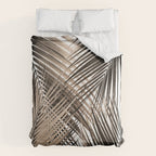 Golden Brown Palm Leaves Dream - Cali Summer Vibes #1 #tropical #decor #art #society6 Comforter Gallery Image 6