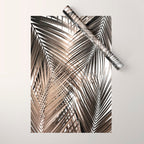 Golden Brown Palm Leaves Dream - Cali Summer Vibes #1 #tropical #decor #art #society6 Wrapping Paper Gallery Image 1