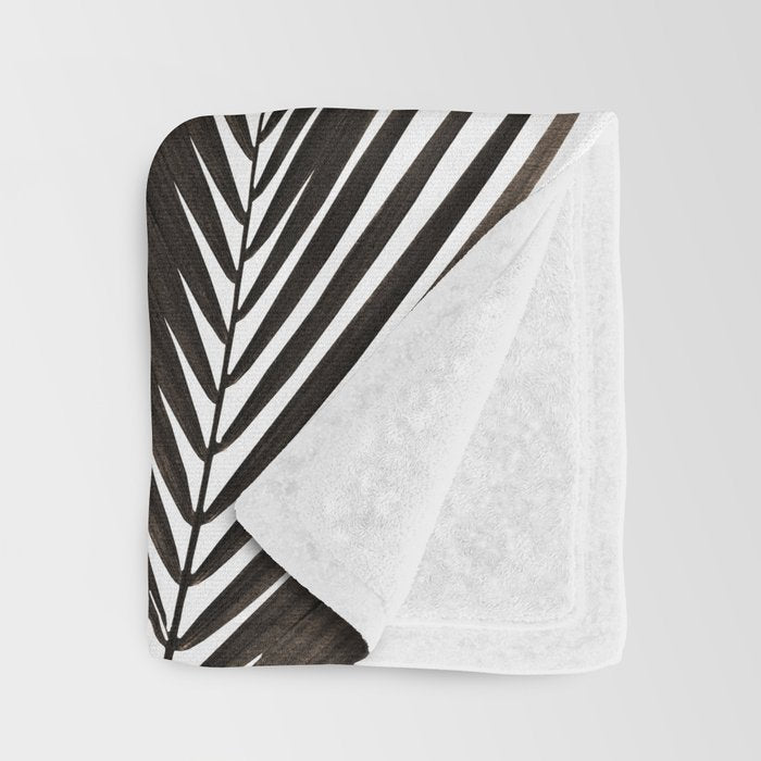 Golden Brown Palm Leaves Dream - Cali Summer Vibes #1 #tropical #decor #art #society6 Throw Blanket Gallery Image 3