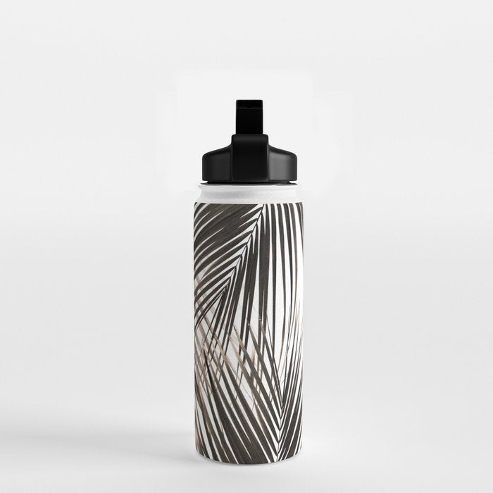 Golden Brown Palm Leaves Dream - Cali Summer Vibes #1 #tropical #decor #art #society6 Water Bottle Gallery Image 2