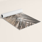 Golden Brown Palm Leaves Dream - Cali Summer Vibes #1 #tropical #decor #art #society6 Yoga Mat Gallery Image 2