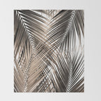Golden Brown Palm Leaves Dream - Cali Summer Vibes #1 #tropical #decor #art #society6 Throw Blanket Gallery Image 2