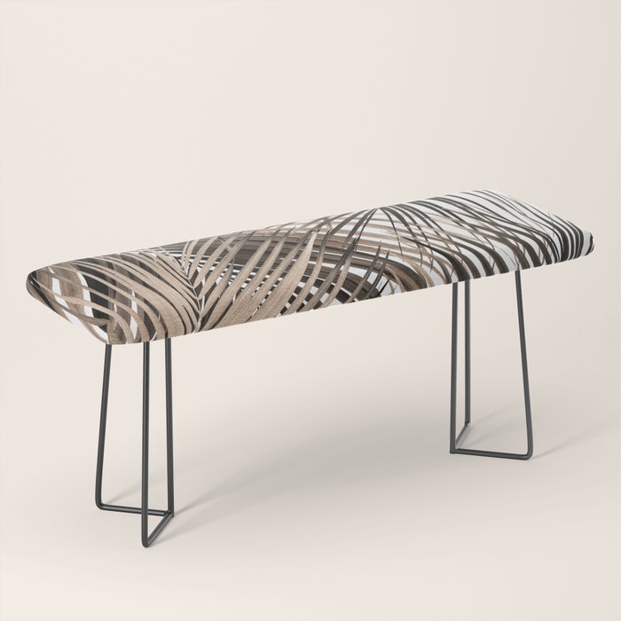 Golden Brown Palm Leaves Dream - Cali Summer Vibes #1 #tropical #decor #art #society6 Bench Gallery Image 1