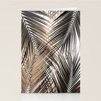 Golden Brown Palm Leaves Dream - Cali Summer Vibes #1 #tropical #decor #art #society6 Stationery Card Gallery Image 2