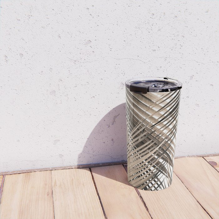 Golden Brown Palm Leaves Dream - Cali Summer Vibes #1 #tropical #decor #art #society6 Travel Mug Gallery Image 4