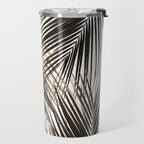 Golden Brown Palm Leaves Dream - Cali Summer Vibes #1 #tropical #decor #art #society6 Travel Mug Gallery Image 2