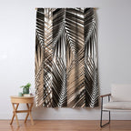 Golden Brown Palm Leaves Dream - Cali Summer Vibes #1 #tropical #decor #art #society6 Window Curtain Gallery Image 5