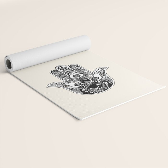 Hamsa Hand Avocado Yoga Mat Gallery Image 2