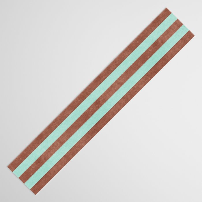 STRIPES - 005 - brown and teal Table Runner Gallery Image 3