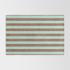 STRIPES - 005 - brown and teal Rug Gallery Image 2