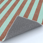 STRIPES - 005 - brown and teal Rug Gallery Image 4