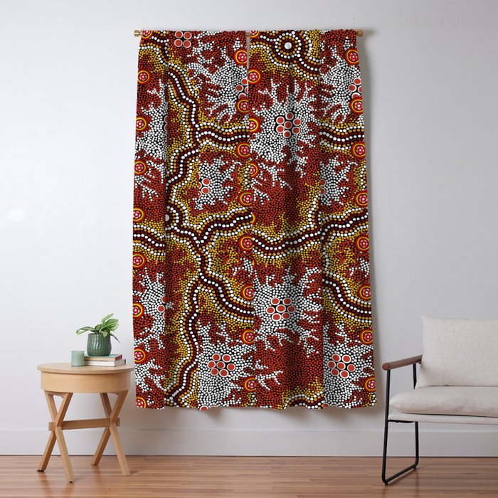 Aboriginal Art Authentic â Mountains Window Curtain Gallery Image 5