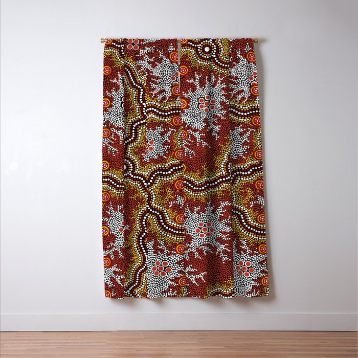 Aboriginal Art Authentic â Mountains Window Curtain Gallery Image 3