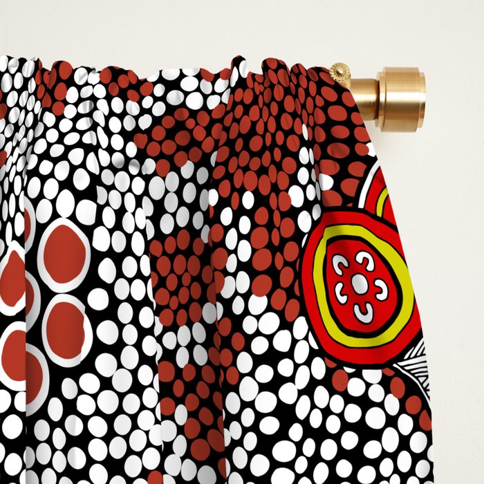 Aboriginal Art Authentic â Mountains Window Curtain Gallery Image 2