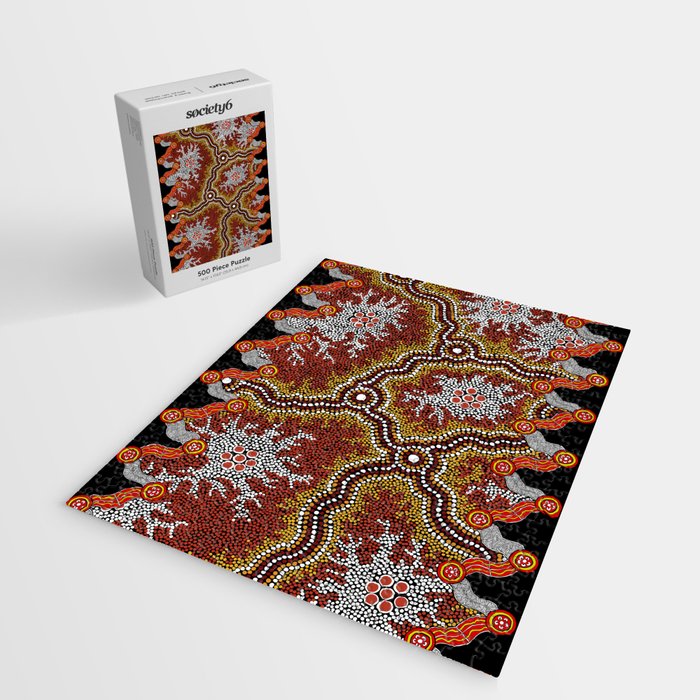 Aboriginal Art Authentic â Mountains Jigsaw Puzzle Gallery Image 2