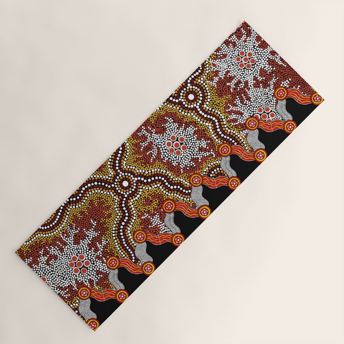 Aboriginal Art Authentic â Mountains Yoga Mat Gallery Image 1