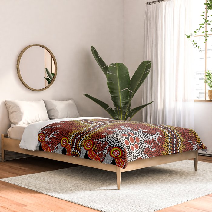 Aboriginal Art Authentic â Mountains Comforter Gallery Image 2