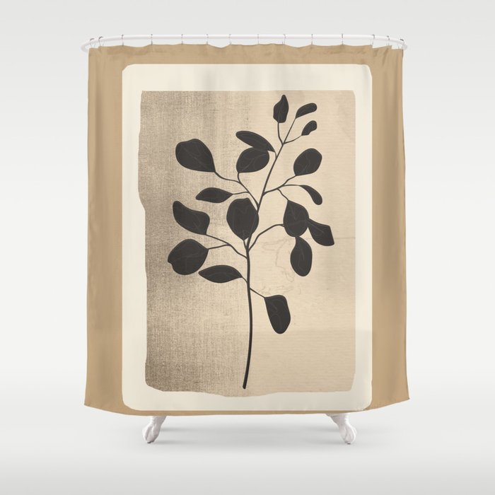 Modern Minimal Branch 1 Shower Curtain Gallery Image 1