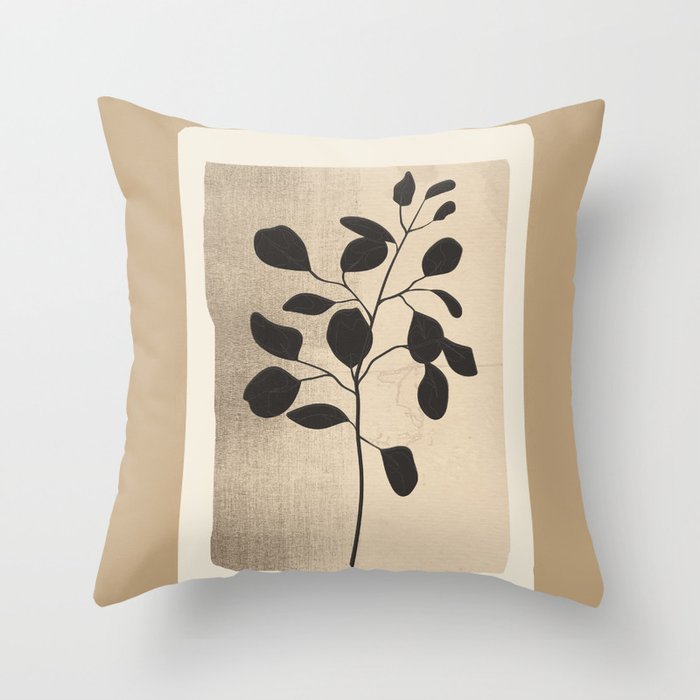 Modern Minimal Branch 1 Throw Pillow Gallery Image 1