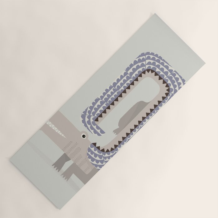 Whimsical Crocodile Yoga Mat