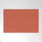 Bohemian Organic Linen Burnt Orange Welcome Mat Gallery Image 1
