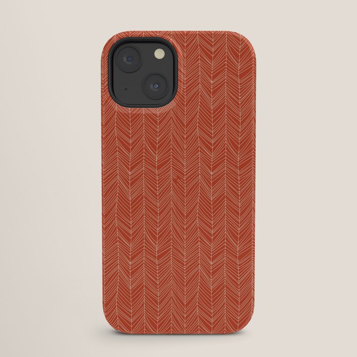 Bohemian Organic Linen Burnt Orange iPhone Case Gallery Image 25
