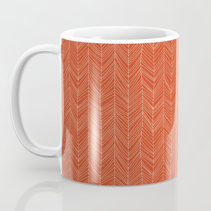Bohemian Organic Linen Burnt Orange Coffee Mug Gallery Image 3