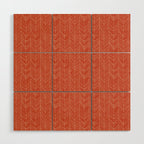 Bohemian Organic Linen Burnt Orange Wood Wall Art Gallery Image 1