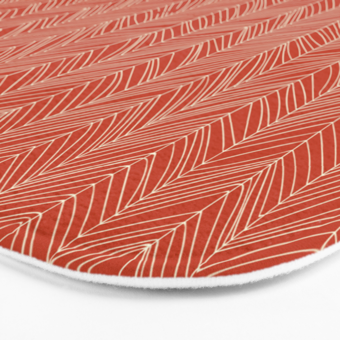 Bohemian Organic Linen Burnt Orange Bath Mat Gallery Image 3