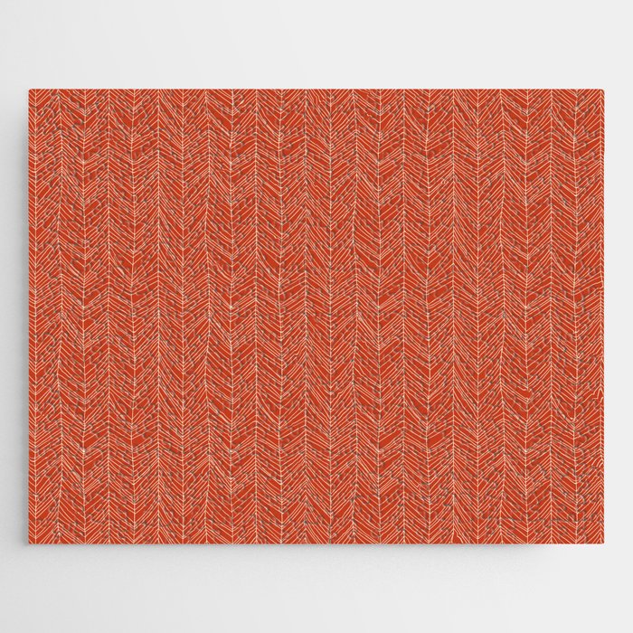 Bohemian Organic Linen Burnt Orange Jigsaw Puzzle Gallery Image 1