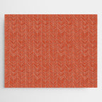 Bohemian Organic Linen Burnt Orange Jigsaw Puzzle Gallery Image 1