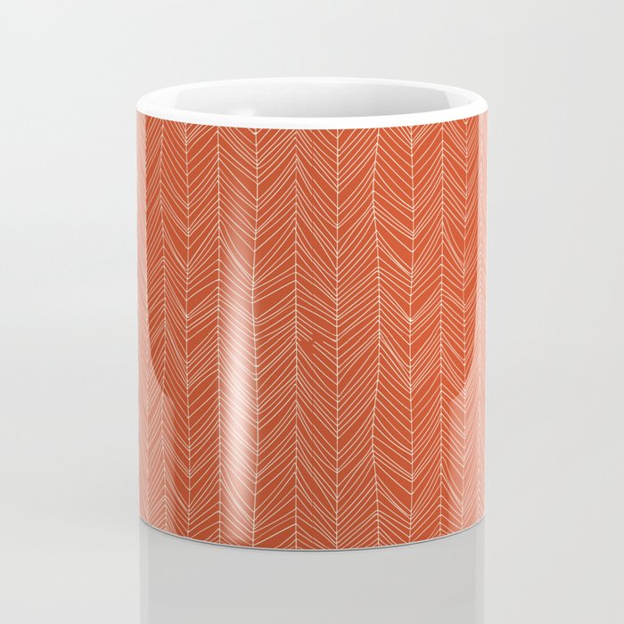 Bohemian Organic Linen Burnt Orange Coffee Mug Gallery Image 4