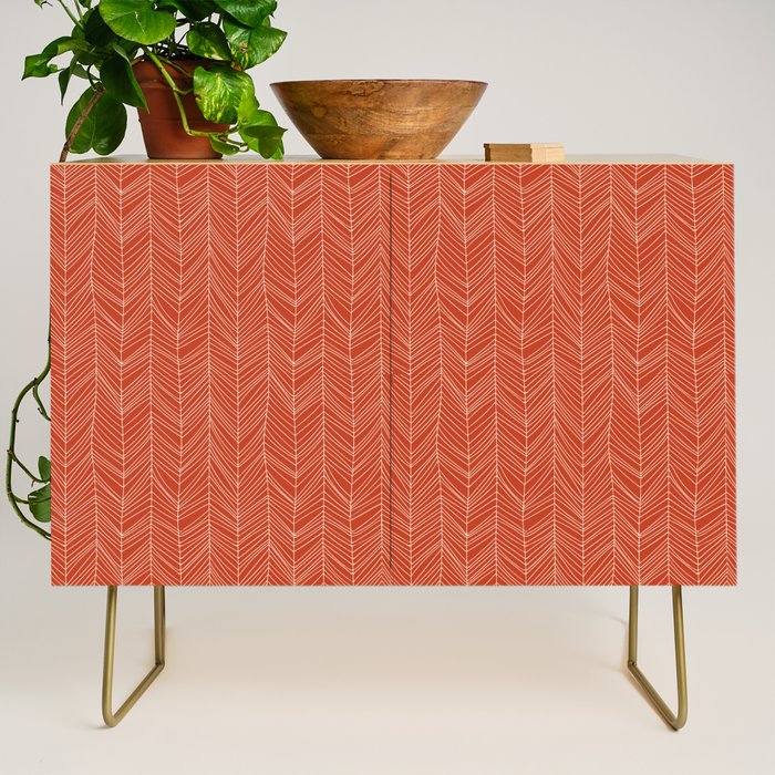 Bohemian Organic Linen Burnt Orange Credenza Gallery Image 1
