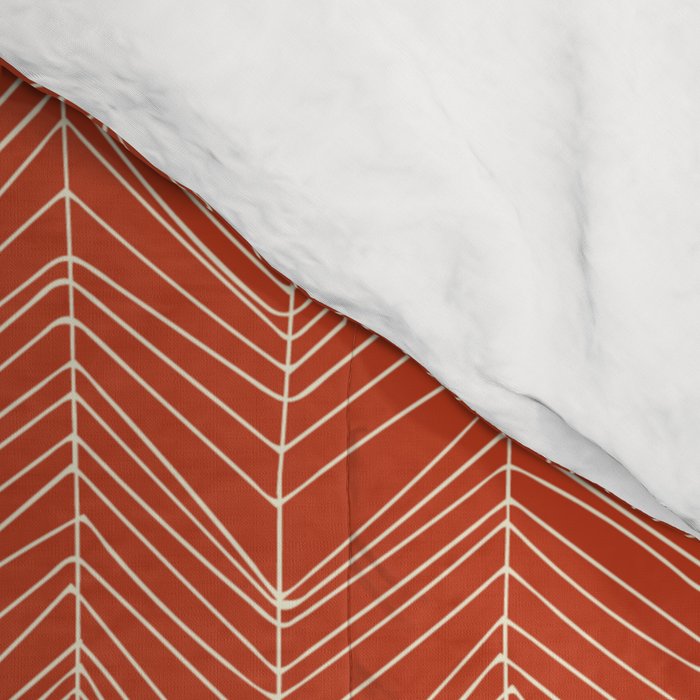 Bohemian Organic Linen Burnt Orange Comforter Gallery Image 4