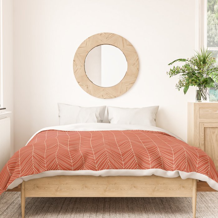 Bohemian Organic Linen Burnt Orange Duvet Cover Gallery Image 3