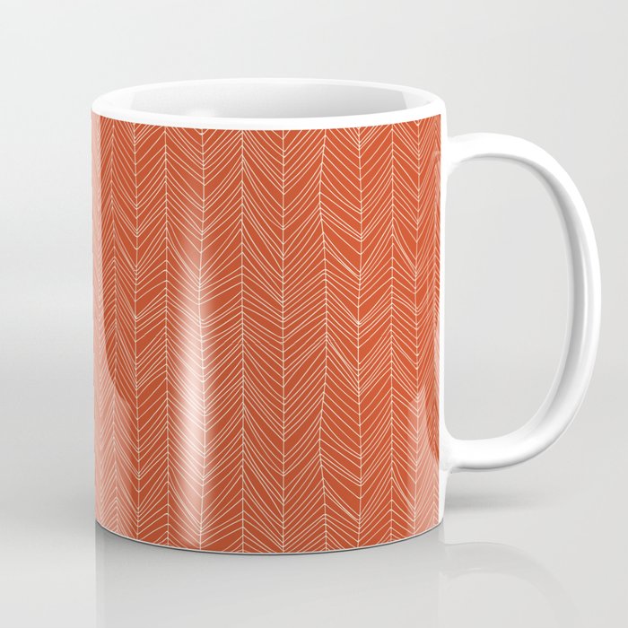 Bohemian Organic Linen Burnt Orange Coffee Mug Gallery Image 1