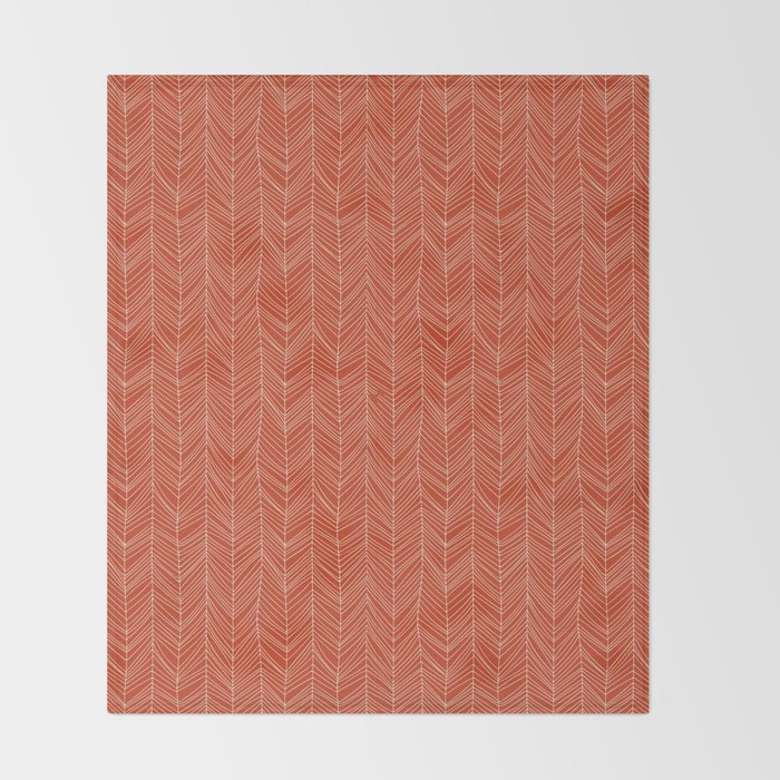 Bohemian Organic Linen Burnt Orange Throw Blanket Gallery Image 2