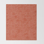 Bohemian Organic Linen Burnt Orange Throw Blanket Gallery Image 2