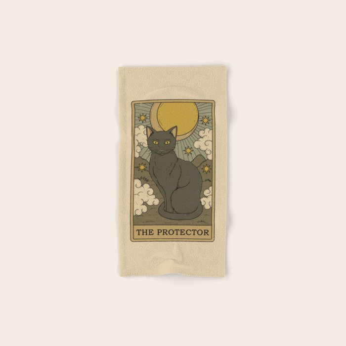 The Protector - Cat Tarot Bath Towel Gallery Image 1