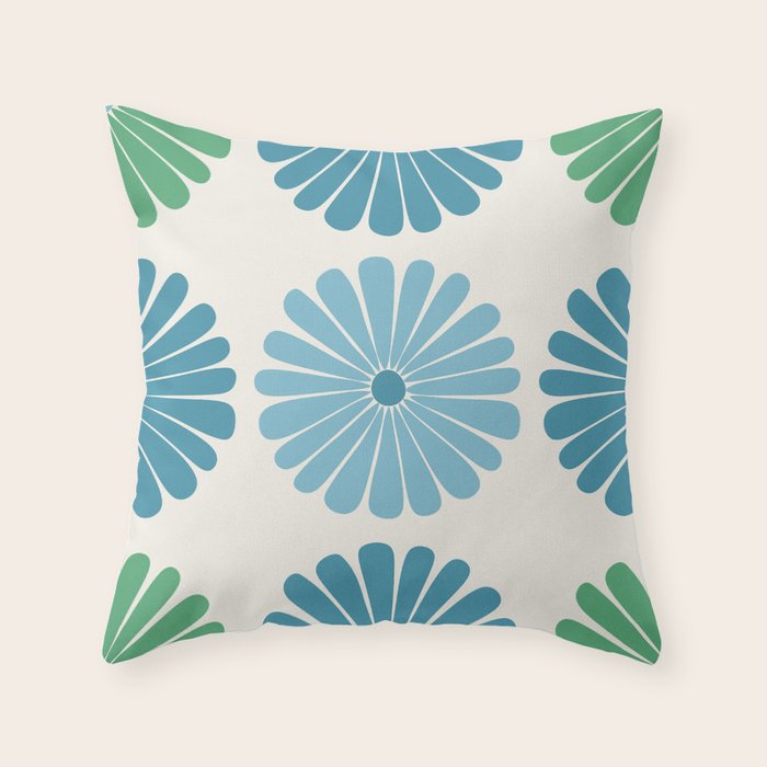 Retro Summer Daisies VI Throw Pillow Gallery Image 6