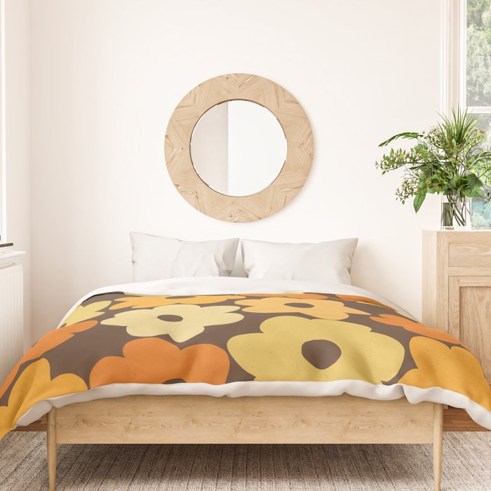 Simple Flower Pattern #2 Duvet Cover Gallery Image 3